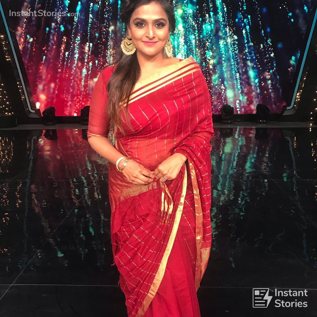 Remya Nambeesan New HD Beautiful photos in Red & Black Sarees (1080p) (512) - Remya Nambeesan