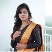 Remya Nambeesan New HD Beautiful photos in Red & Black Sarees (1080p)