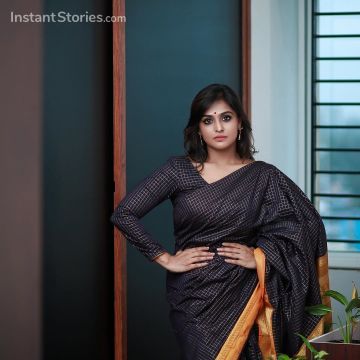 Remya Nambeesan New HD Beautiful photos in Red & Black Sarees (1080p)