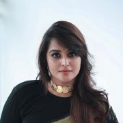 Remya Nambeesan New HD Beautiful photos in Red & Black Sarees (1080p)