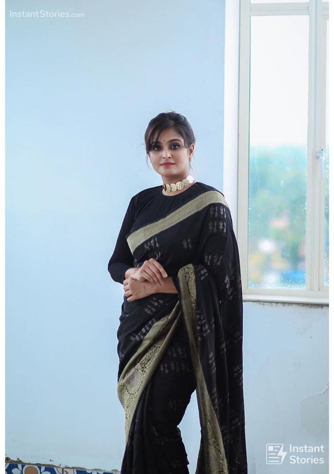 Remya Nambeesan New HD Beautiful photos in Red & Black Sarees (1080p) (507) - Remya Nambeesan