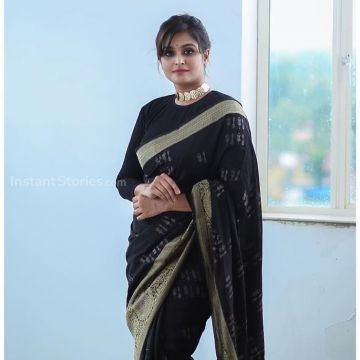 Remya Nambeesan New HD Beautiful photos in Red & Black Sarees (1080p)