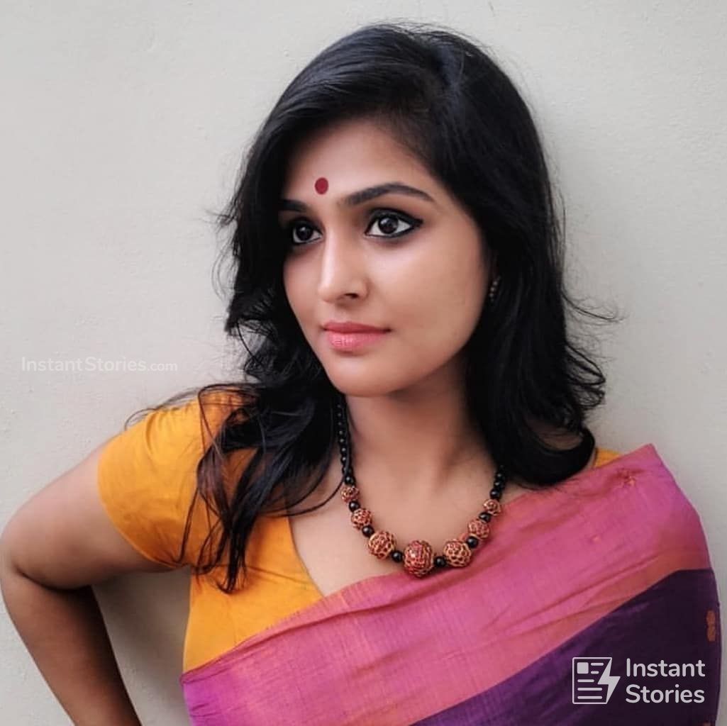 Remya Nambeesan New HD Beautiful photos in Red & Black Sarees (1080p) (8690) - Remya Nambeesan